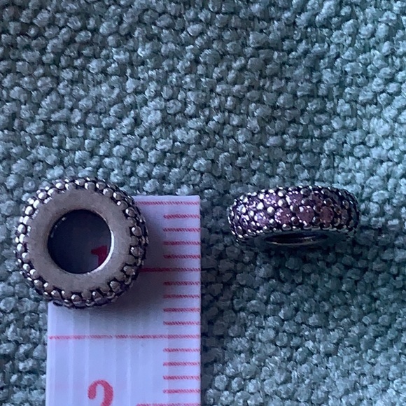 Light Pink Sparkle Spacer Charm - Picture 4 of 4